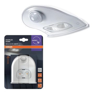 Osram - LED välisseinale mõeldud seinavalgusti liikumisanduriga DOORLED LED/0,5W/3xAA IP54 valge