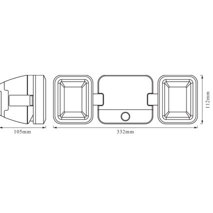 Osram - LED välisseinavalgusti anduriga BATTERY 2xLED/5W/4xD IP54