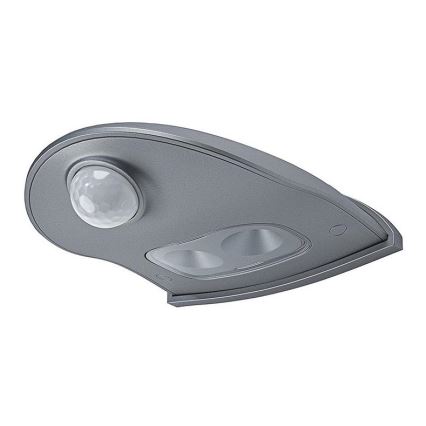Osram - LED välisseinavalgusti anduriga DOORLED LED/0,5W/3xAA IP54 hõbedane