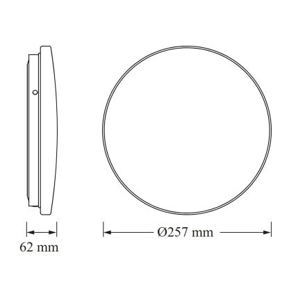 Osram - LED vannitoa laevalgusti CEILING ROUND LED/12W/230V 6500K läbimõõt 26 cm IP44 valge