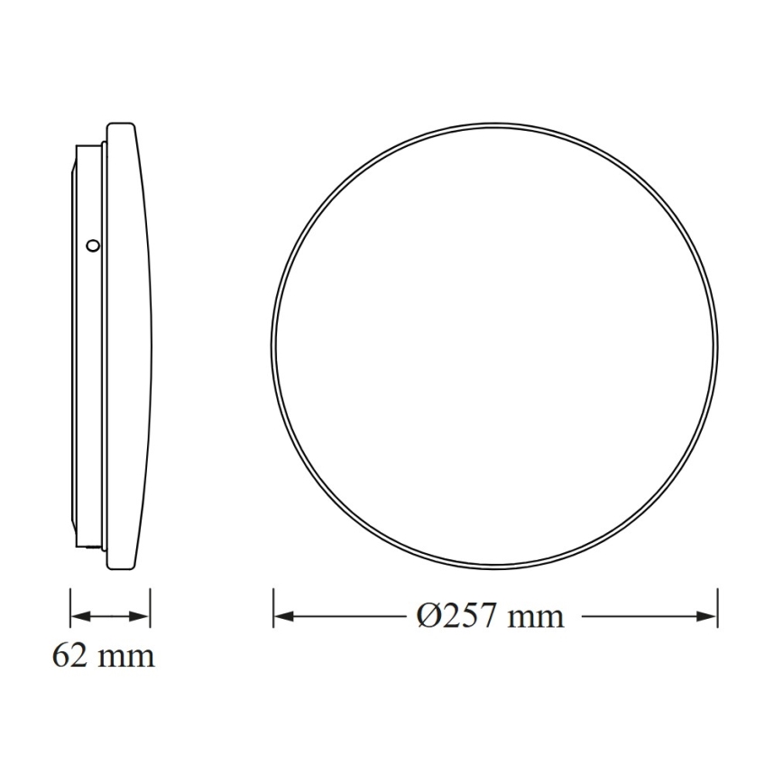 Osram - LED vannitoa laevalgusti CEILING ROUND LED/12W/230V 6500K läbimõõt 26 cm IP44 valge