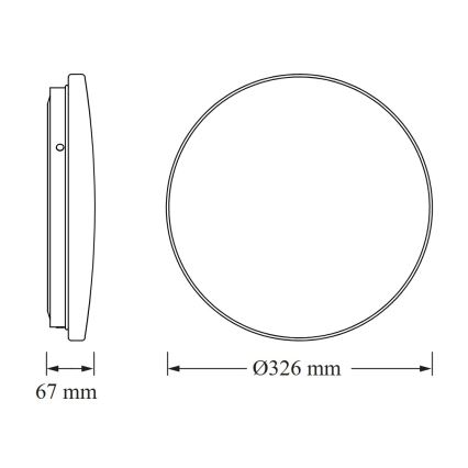 Osram - vannitoa LED-laevalgusti CEILING ROUND LED/18W/230V 6500K läbimõõt 33 cm IP44 valge