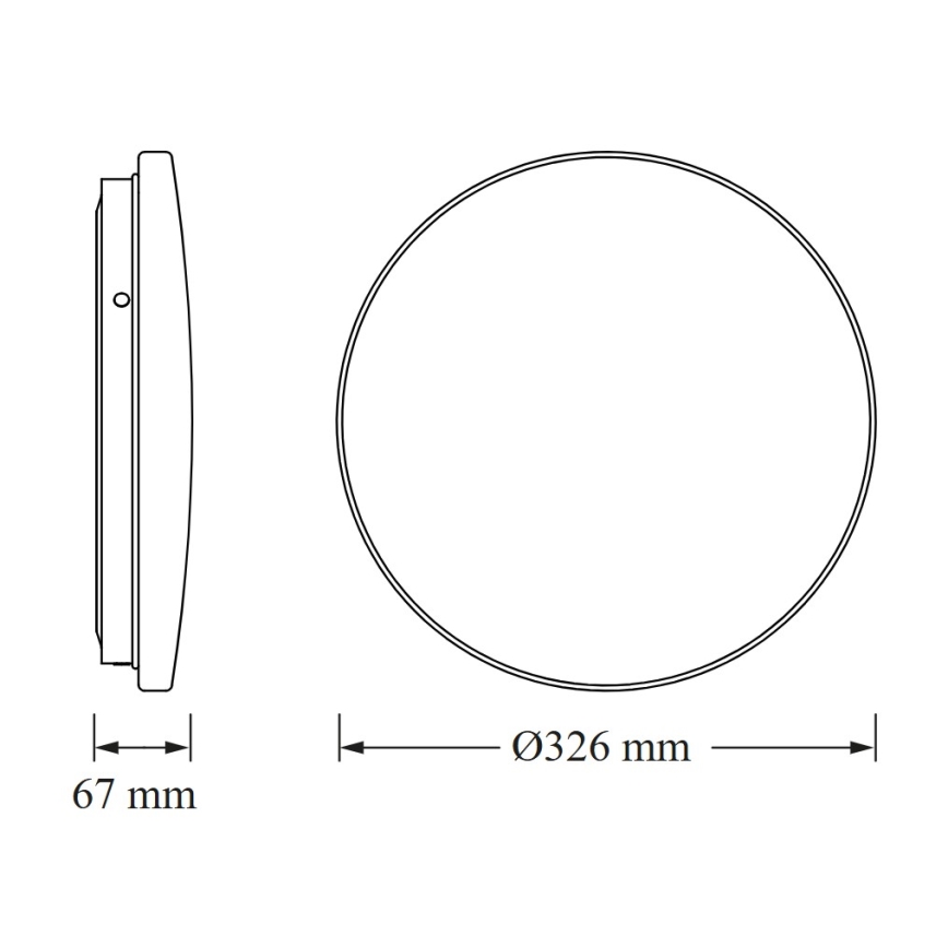Osram - vannitoa LED-laevalgusti CEILING ROUND LED/18W/230V 6500K läbimõõt 33 cm IP44 valge