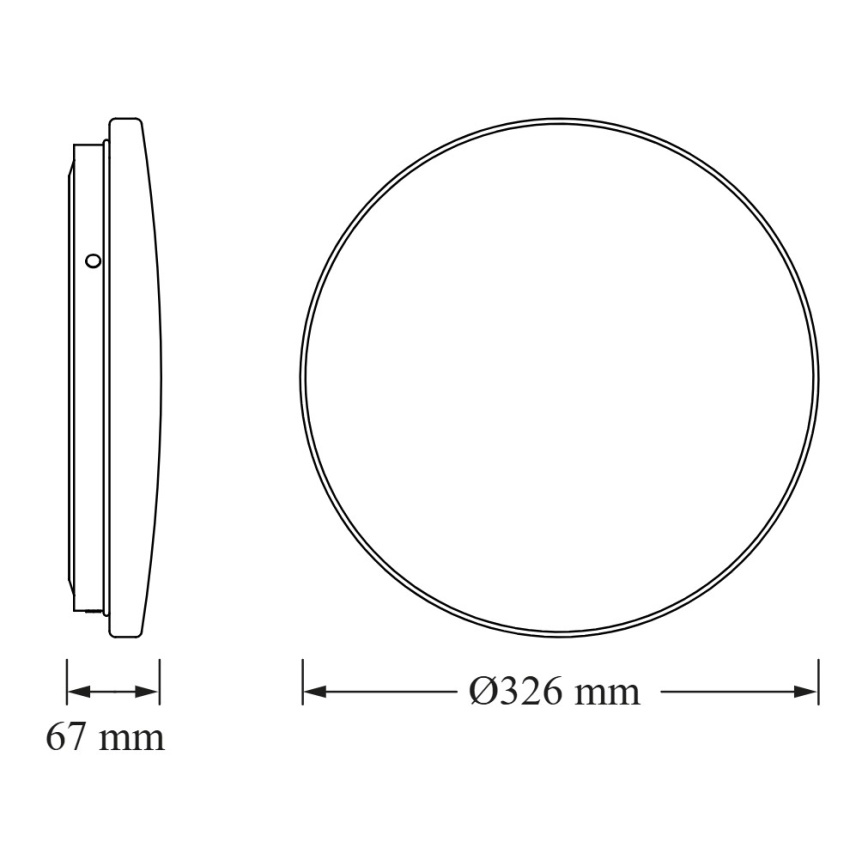 Osram - LED-vannitoa laevalgusti hämaruseanduriga CEILING ROUND LED/18W/230V 4000K Ø 33 cm IP44 valge