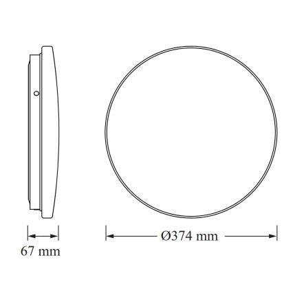 Osram - LED-vannitoa laevalgusti CEILING ROUND LED/24W/230V 6500K Ø 37 cm IP44 valge
