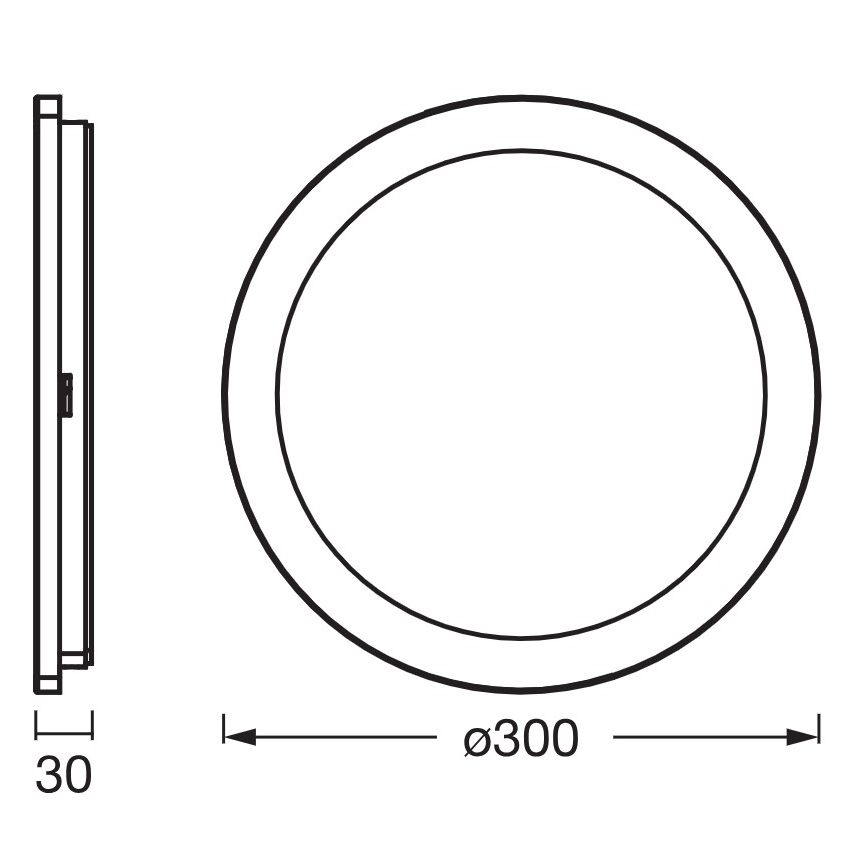 Osram - LED vannitoa laevalgusti ORBIS DISC LED/22W/230V 3000/4000K läbimõõt 30 cm IP44 pruun