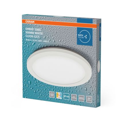 Osram - ORBIS DISC LED vannitoa laevalgusti 22W/230V 3000/4000K Ø 30 cm IP44, valge