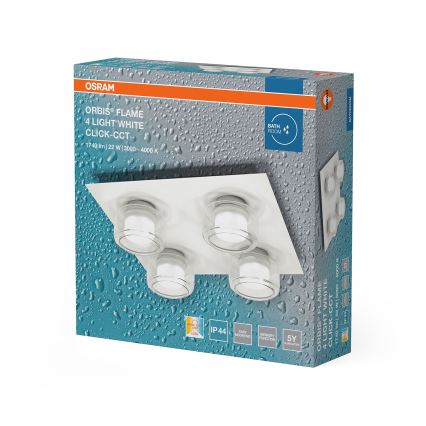 Osram - LED vannitoa laelamp ORBIS FLAME 4xLED/5,5W/230V 3000/4000K IP44 valge