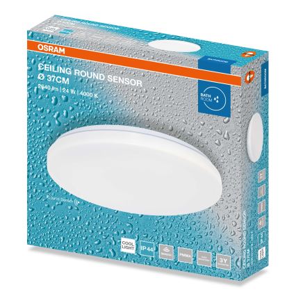 Osram - LED-vannitoa laelamp hämaruseanduriga CEILING ROUND LED/24W/230V 4000K Ø 37 cm IP44 valge