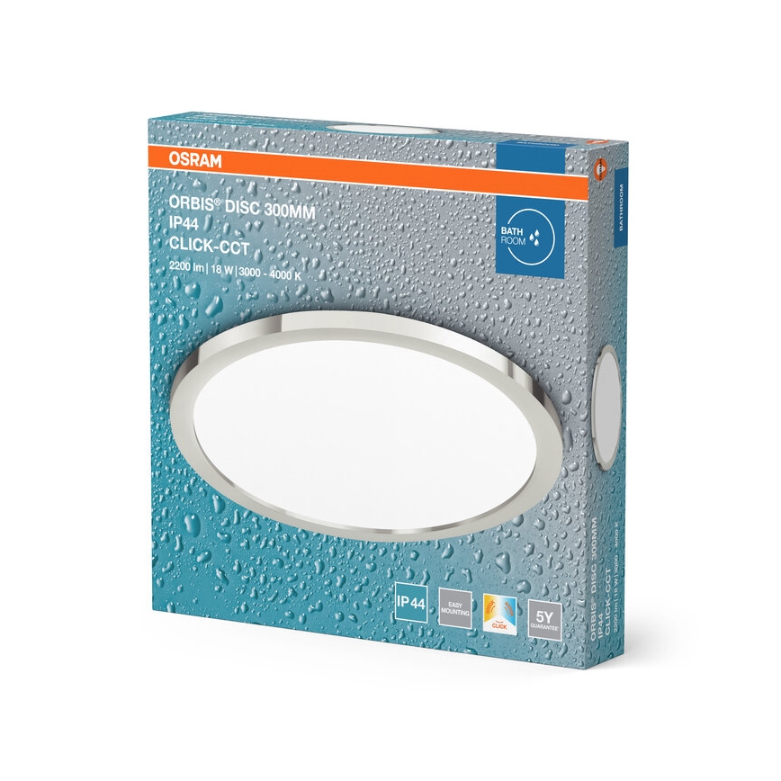 Osram - DISC LED-vannitoa laelamp LED/18W/230V 3000/4000K Ø 30 cm IP44 hõbedane