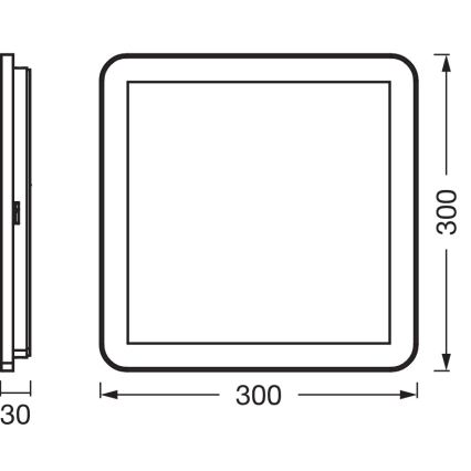 Osram - LED vannitoa laevalgusti ORBIS DISC LED/22W/230V 3000/4000K 30x30 cm IP44 valge