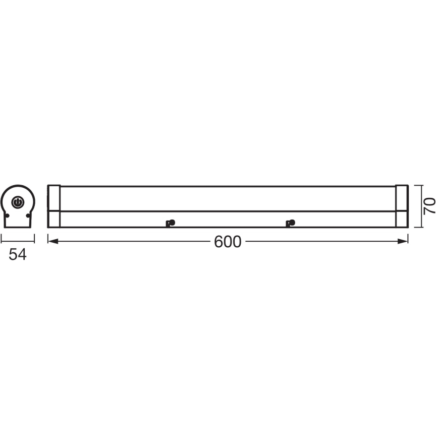 Osram - ORBIS TUBE LED vannitoa peeglivalgusti, hämardatav, 12W/230V, 3000/4000K, 60 cm, IP44, pruun