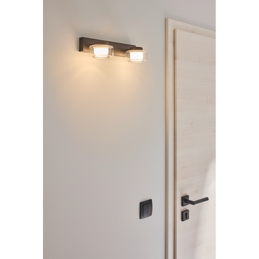 Osram - LED-vannitoa seinavalgusti ORBIS FLAME 2xLED/5,5W/230V 3000/4000K IP44 must