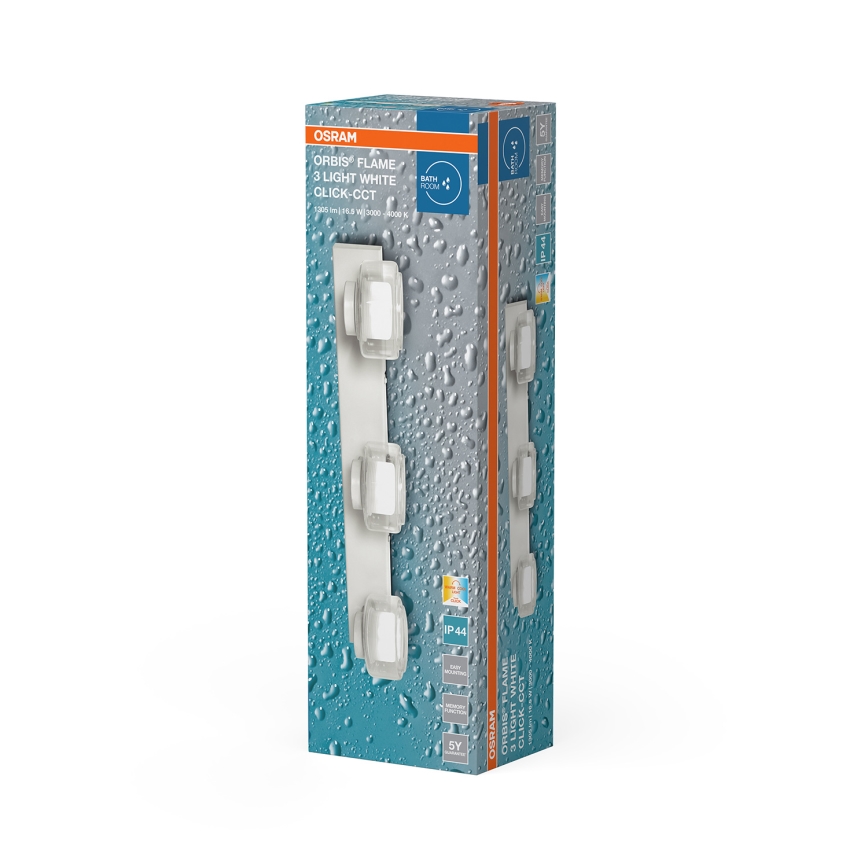 Osram - LED vannitoa seinavalgusti ORBIS FLAME 3xLED/5,5W/230V 3000/4000K IP44 valge