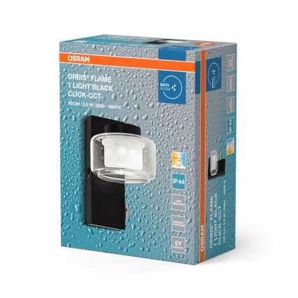 Osram - LED-vannitoa seinavalgusti ORBIS FLAME LED/5,5W/230V 3000/4000K IP44 must