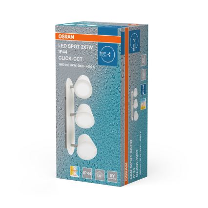 Osram - LED-vannitoa suunavalgusti SPOT 3xLED/7W/230V IP44 3000/4000K