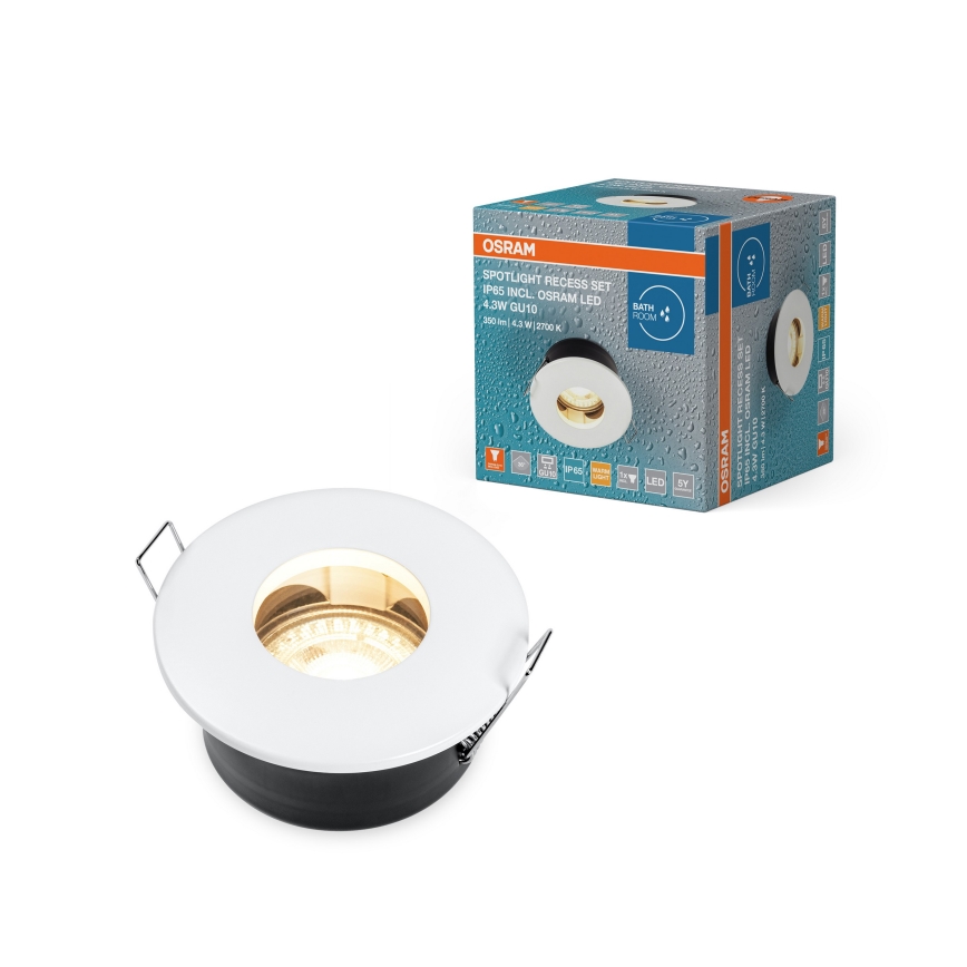 Osram - LED-vannitoa sisseehitatud laevalgusti SPOT 1xGU10/4,3W/230V 2700K CRI 90 läbimõõt 8,5 cm IP65 valge