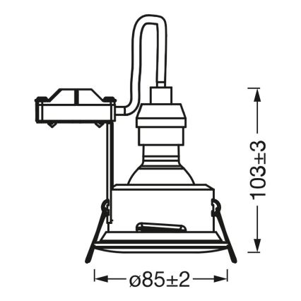 Osram - LED-vannitoa sisseehitatud laevalgusti SPOT 1xGU10/4,3W/230V 2700K CRI 90 läbimõõt 8,5 cm IP65 valge