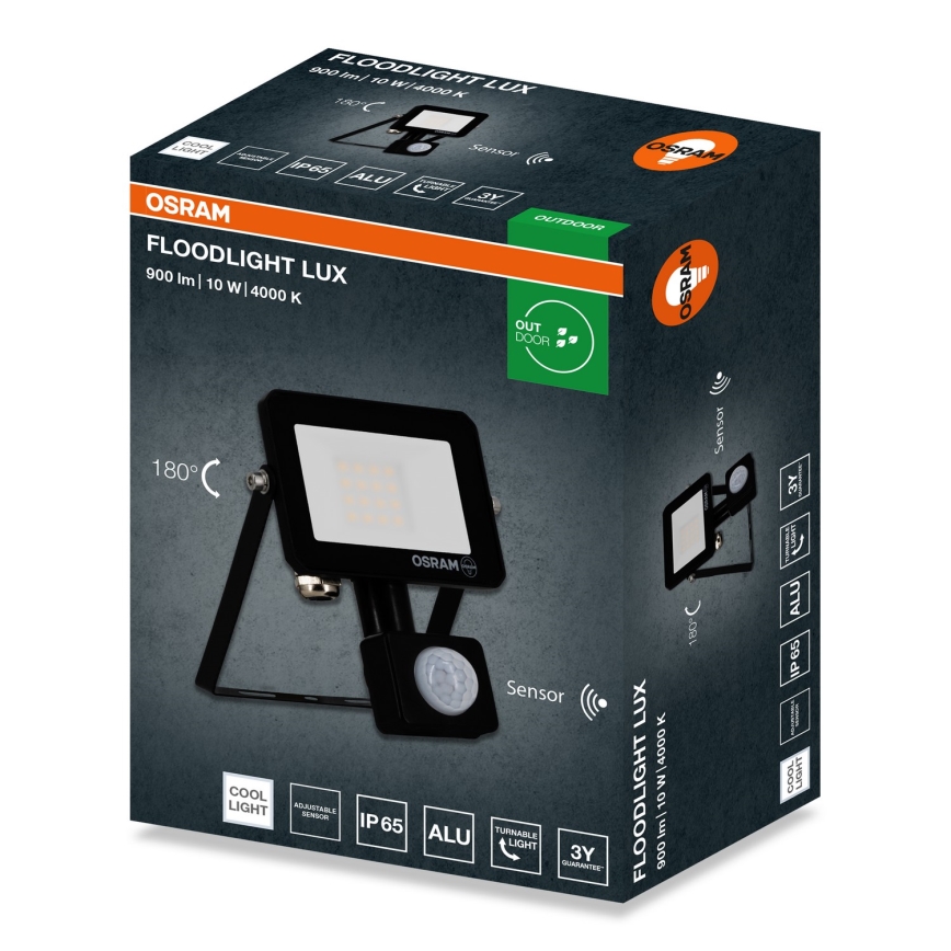 Osram - liikumisanduriga LED-prožektor FLOODLIGHT LED/10W/230V 4000K IP65