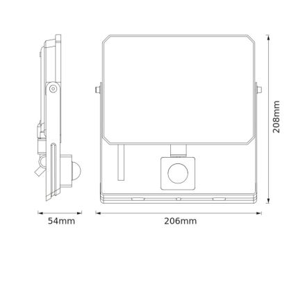 Osram - LED-välisvalgusti liikumis- ja hämarusanduriga FLOODLIGHT LED/50W/230V 6500K IP65 must