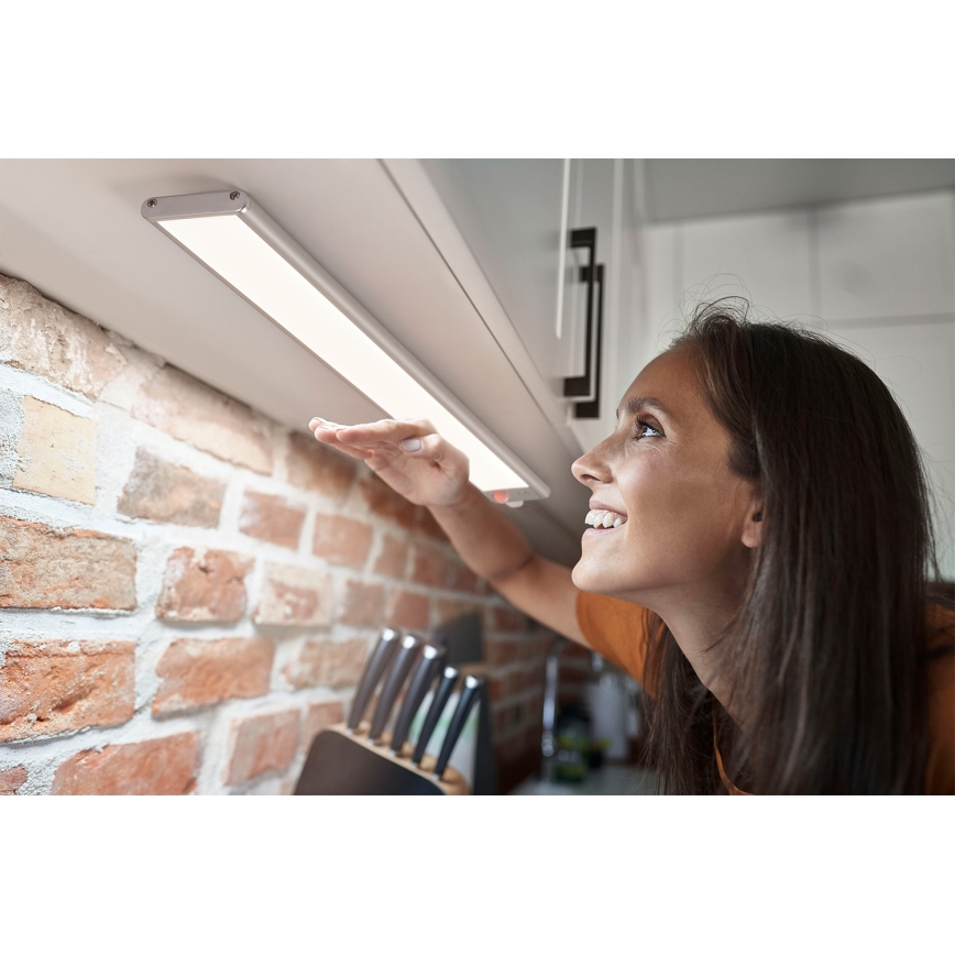 Osram - LED aluskapi valgusti liikumis- ja hämarussensoriga LINEAR LED/4W/3,7V 1500 mAh 3000/4000/6500K 60 cm hall