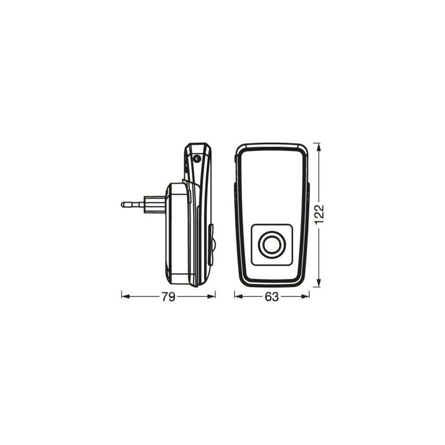 Osram - LUNETTA LED/2W/230V pistikusse paigaldatav öövalgusti sensoriga