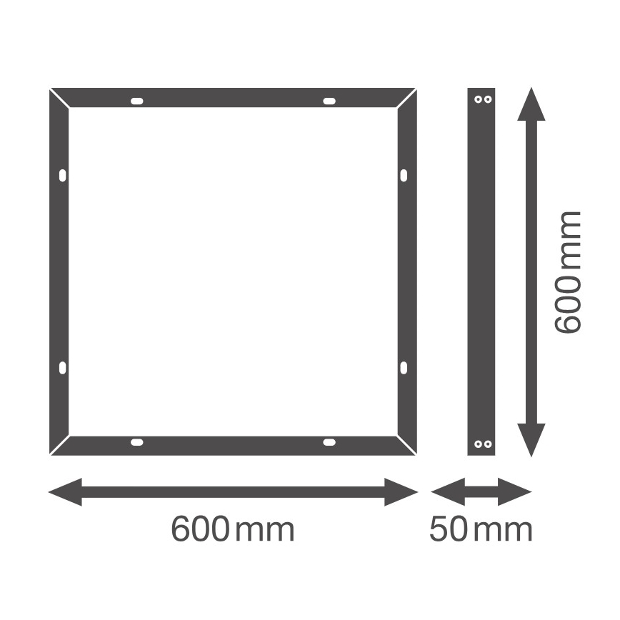Osram - Metallraam LED-paneelide paigaldamiseks ESSENTIAL 60x60 cm valge