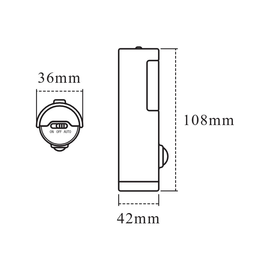 Osram - LED orientatsioonivalgusti liikumis- ja hämarusanduriga NIGHTLUX LED/0,35W/3xAAA IP54 valge