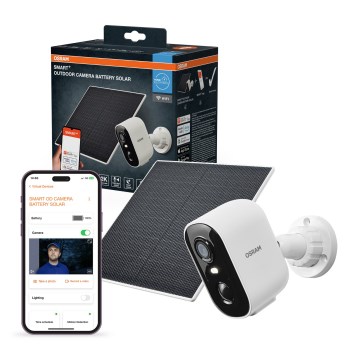 Osram - Nutikas päikesepaneeliga kaamera anduriga, 2K SMART+ 5V 5200 mAh IP66 Wi-Fi