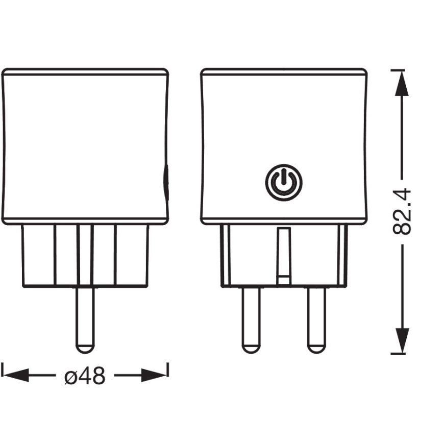 Osram - Nutikas pistikupesa SMART+ MATTER SCHUKO 2300W/230V/10A Wi-Fi must