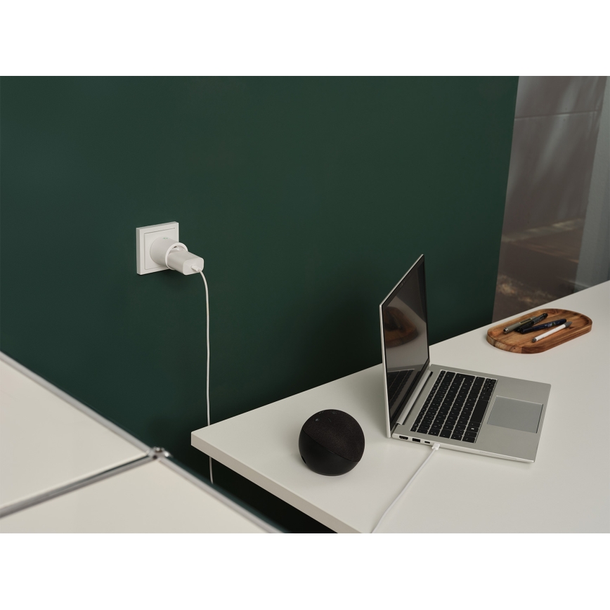 Osram - Nutikas pistikupesa SMART+ MATTER SCHUKO 2300W/230V/10A Wi-Fi valge