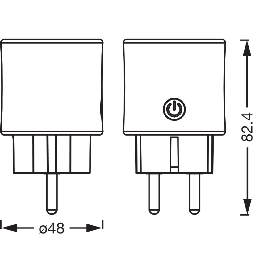 Osram - Nutikas pistikupesa SMART+ SCHUKO 2300W/230V/10A must