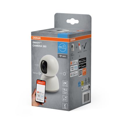 Osram - Nutikas sisekaamera 360° koos 2K anduriga SMART+ 230V Wi-Fi