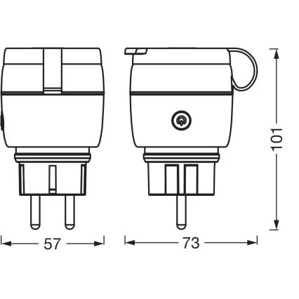 Osram - Nutikas välipistikupesa SMART+ MATTER SCHUKO 3680W/230V/16A IP44 Wi-Fi