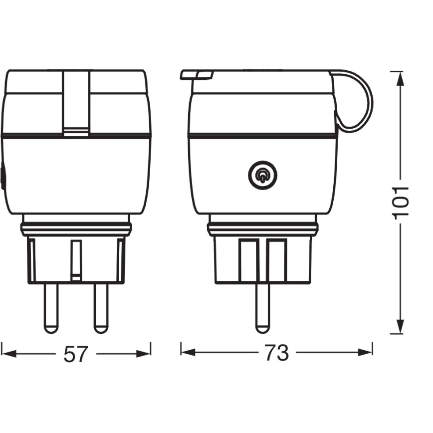 Osram - Nutikas välipistikupesa SMART+ MATTER SCHUKO 3680W/230V/16A IP44 Wi-Fi