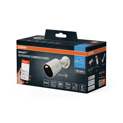 Osram - Nutikas väliskaamera anduriga 2K SMART+ 230V IP67 Wi-Fi