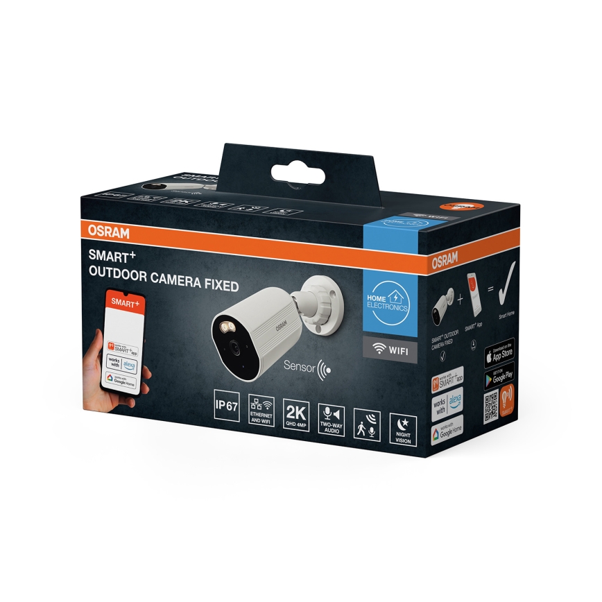 Osram - Nutikas väliskaamera anduriga 2K SMART+ 230V IP67 Wi-Fi