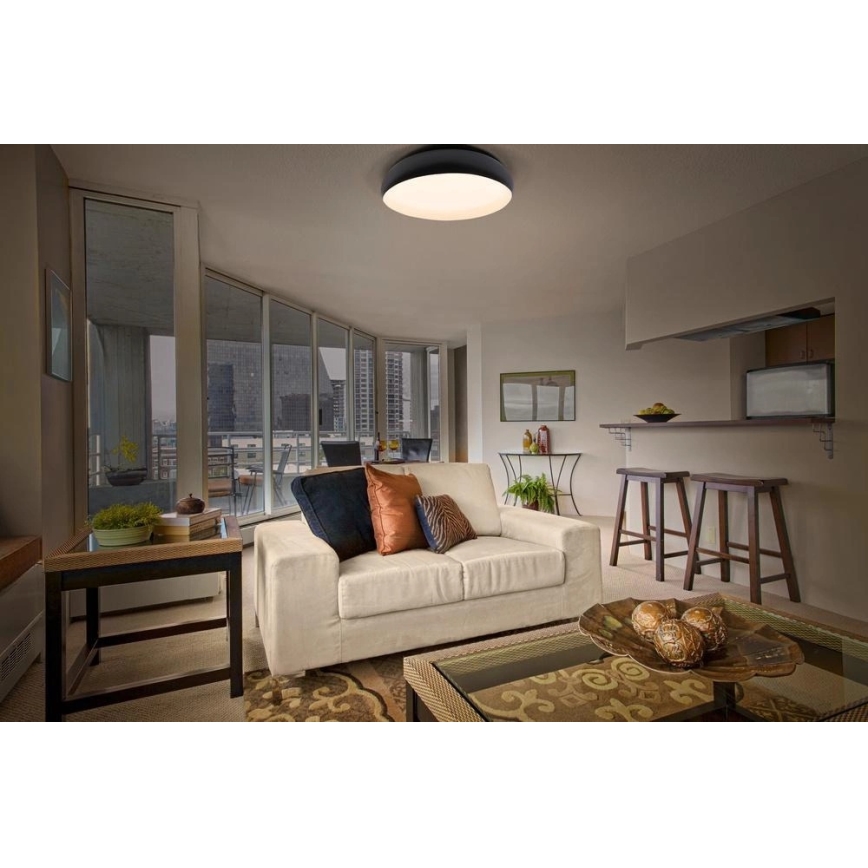 Osram - LED-hämardatav laevalgusti ORBIS LIVIA LED/24W/230V läbimõõt 43 cm must/valge