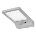 Osram - päikesepaneeliga LED-seinavalgusti liikumisanduriga DOORLED LED/3W/3,3V 2000 mAh IP44 hõbedane