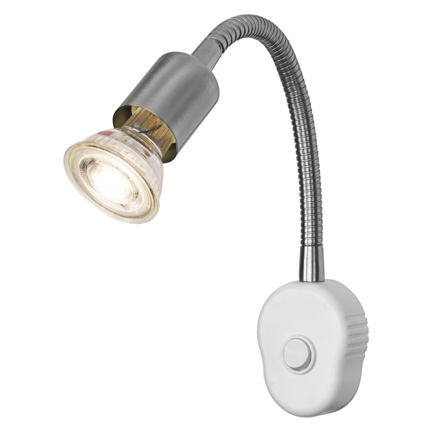 Osram - Painduv seinavalgusti PLUG TUBE FLEX 1xGU10/5W/230V mattkroom/valge
