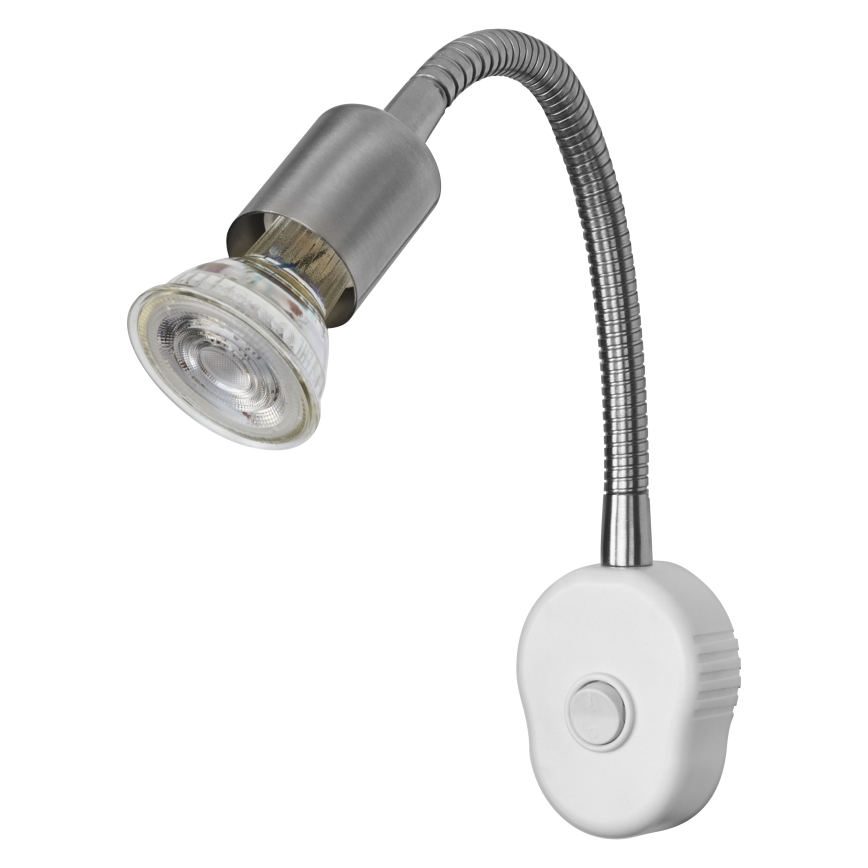 Osram - Painduv seinavalgusti PLUG TUBE FLEX 1xGU10/5W/230V mattkroom/valge