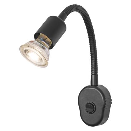 Osram - Painduv seinavalgusti PLUG TUBE FLEX 1xGU10/5W/230V must