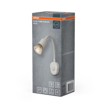 Osram - Painduv seinavalgusti PLUG TUBE FLEX 1xGU10/5W/230V valge