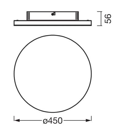 Osram - Pinnapealne LED-paneel PLANON LED/28W/230V 3000K läbimõõt 45 cm valge