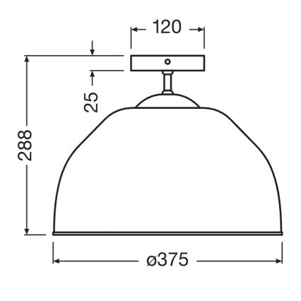 Osram - pinnapealne lühter CAMEL BELL 1xE27/9W/230V läbimõõt 37,5 cm