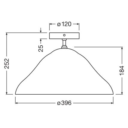 Osram - Pinnapealne lühter LOTUS LEAF 1xE27/9W/230V ø 39,6 cm