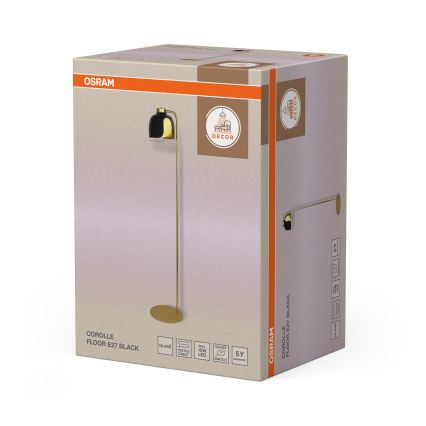 Osram - Põrandalamp DECOR COROLLE 1xE27/15W/230V must/kuldne