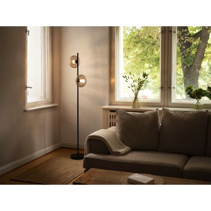Osram - Põrandalamp DECOR SMOKE 2xE14/12W/230V must/suitsuhall
