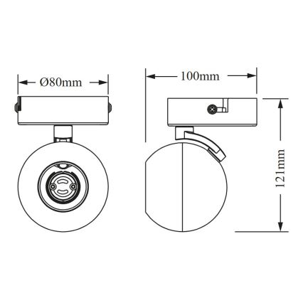 Osram - punktvalgusti SPOT SPHERAL 1xGU10/6W/230V must