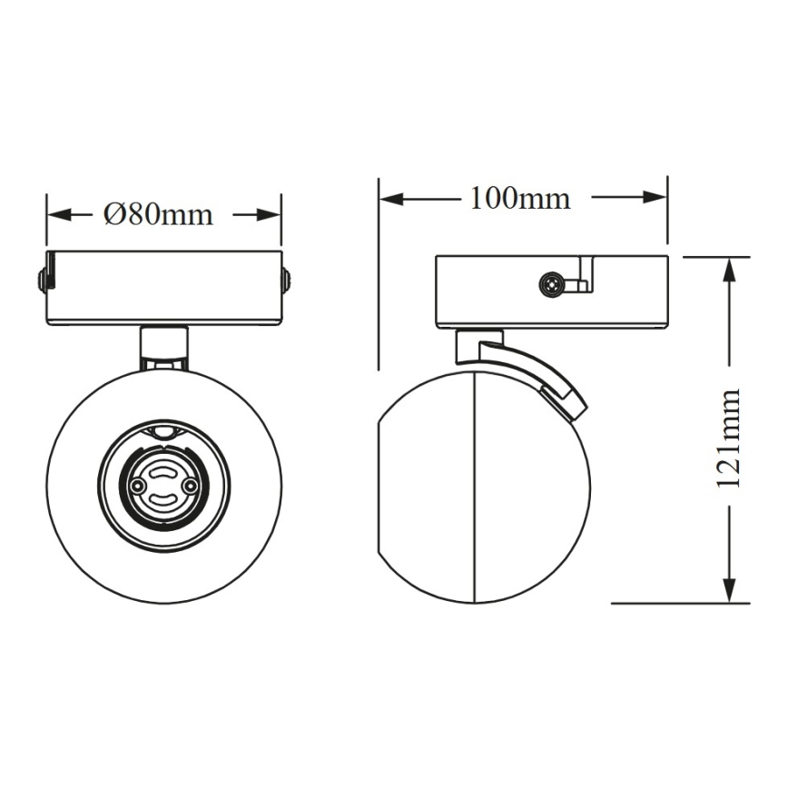 Osram - punktvalgusti SPOT SPHERAL 1xGU10/6W/230V must